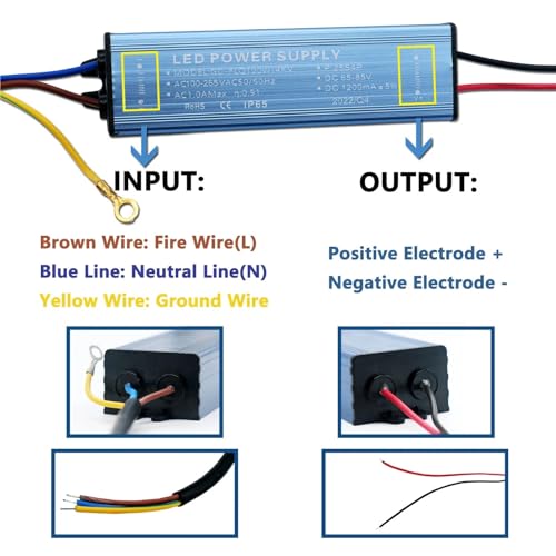 Pilote LED 100W 1200mA DC65-85V transformateur d'alimentation