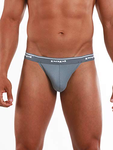 papi mens 3-pack Jockstrap, Athletic Supporter, Breathable Male Workout Underwear Pack of 3, Black/Charcoal/Heather Grey, Medium US - Thumbnail 7