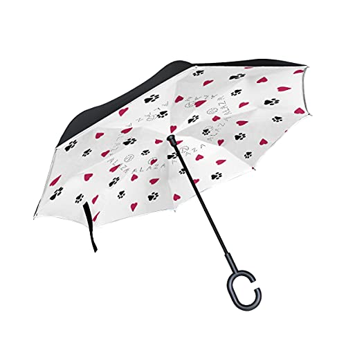 Parapluie inversé anti-UV double couche efficace contre la pluie et le soleil