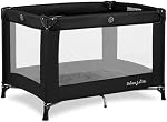 Dream On Me Nest Portable Play Yard With Carry Bag And Shoulder Strap, Black