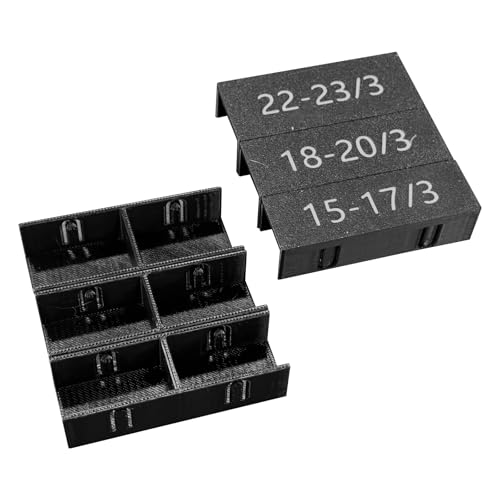 stazuvrt Drawer Front Spacers 6PC - Plastic Cabinet Panel Alignment Tool, Hands-Free Installation Jig for Consistent Spacing, Fits 15-17mm 18-20mm 22-23mm Boards for Woodworking & DIY (black-6PC)