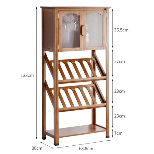 Gabinete para vino con puerta de vidrio y compartimentos miniatura 3