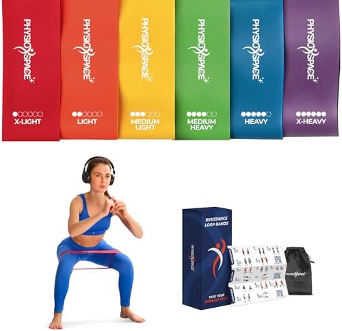 6 - Level Mini Resistance Loop Bands for Glutes, Legs & Core Work...