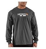 Carhartt Men's Classic Logo Long Sleeve T-Shirt Relaxed Fit