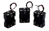 LampVPath (Pack of 3 6 AA Battery Holder, 9v AA Battery Holder with Leads