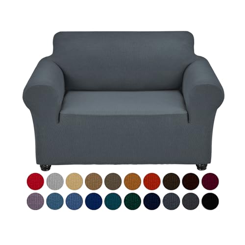 Joccun Stretch Chair Couch Cover,1-Piece Sofa Slipcover Spandex Jacquard Fabric Sofa Covers with Elastic Bottom,Washable Furniture Protector for Dogs,Cats,Kids(Armchair,Gray)