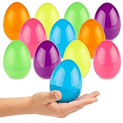 Prextex 3.5” Unfilled Easter Eggs, 36 pcs - Empty Plastic