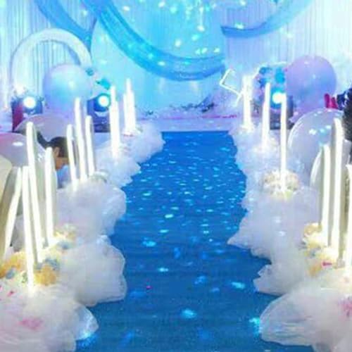 Alfombra de ceremonia para boda con brillo sofisticado azul oscuro 1x30m 2