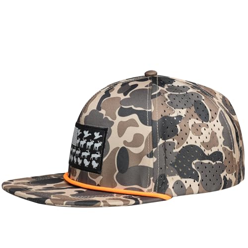 Image of EDTREK Outdoorsman Pro Trucker Breathable Mesh Performance Cap - Flat Brim Snapback Hat
