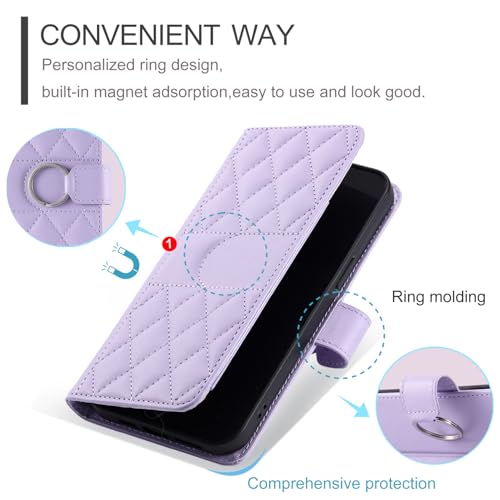 Housse Samsung Note 10 Asuwish antichoc pliable en cuir violet avec support
