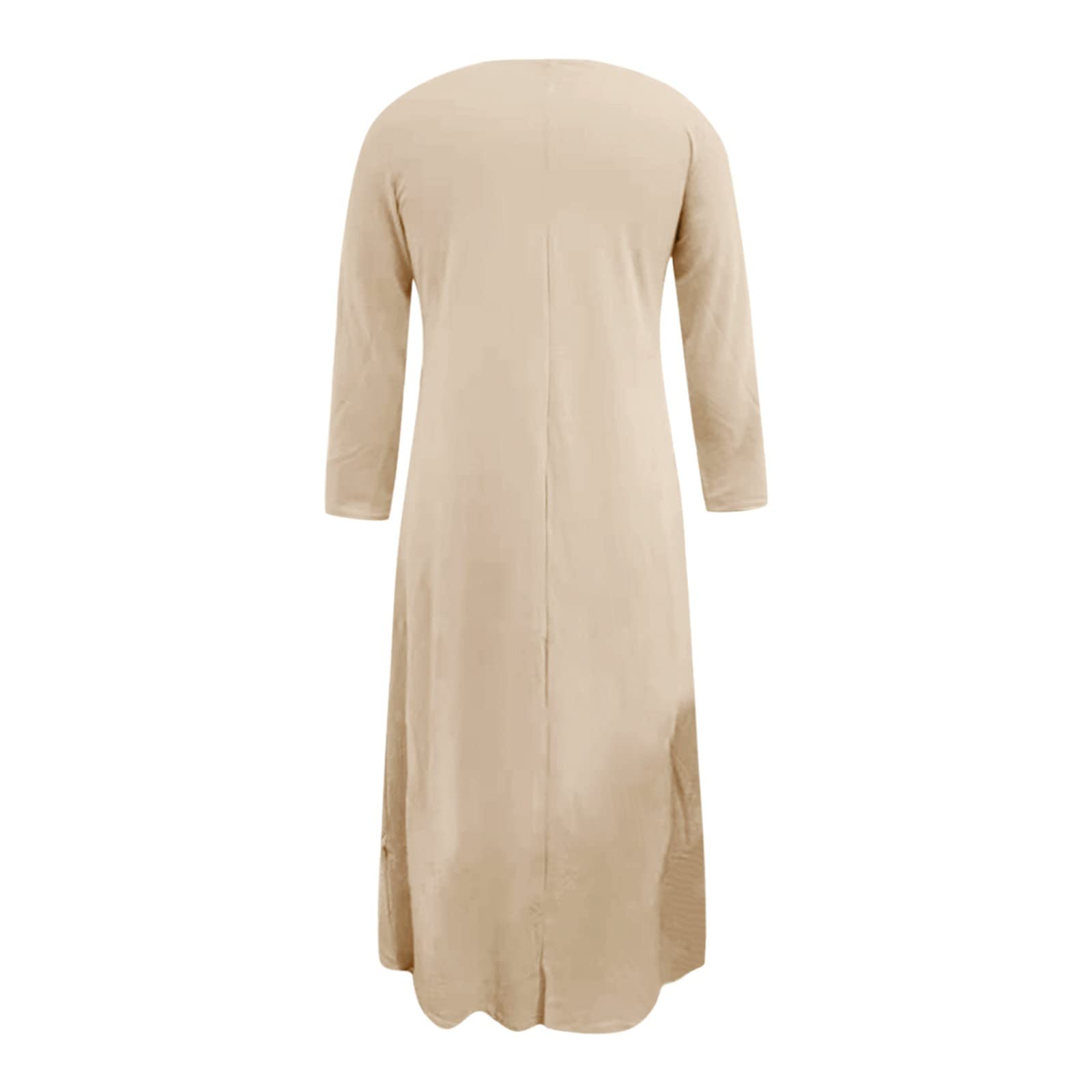 Genérico Vestido largo para mujer, noche, informal, cóctel, floral, elegante, talle alto, holgado, bohemio fiesta, boda, playa, atuendo casual verano A214