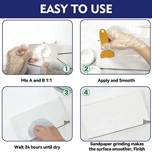 Wansiven Shower Tray Repair Kit, Enamel Tub Tile and Shower Repair Kit, Waterproof and Leak-Proof Bathtub and Sink Repair Kit, Bathtub Crack Refinishing Kit to Repair Scratches, Holes, Cracks
