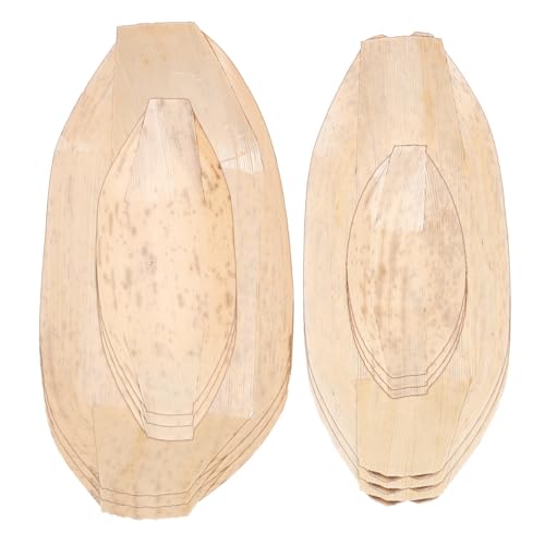Ipetboom 40 piezas platos descartables en forma de barco para sushi miniatura 7