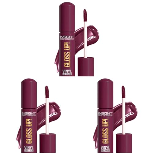 Image of INSIGHT Gloss Up Lip Color - Crimson Dream | High-Gloss Finish | Non-Transfer | Smudge Proof | Rich Pigmentation | Lightweight, Long-Lasting Formula | All-Day Comfortable Wear (4g) (Pack of 3)