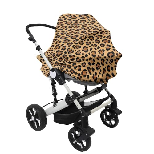 Image of Baby Car Seat Covers Leopard Print Baby Stuff, Brown