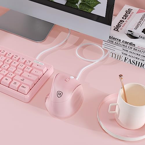 Ratón ergonómico vertical inalámbrico USB Tipo C de 6 botones y DPI ajustable para Windows 7