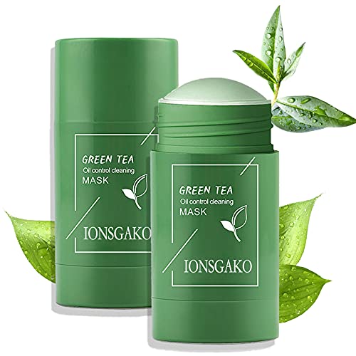 Green Mask,Green Tea Mask Stick,Face Moisturizer,Oil Control,Black Head Remover,Deep Cleansing And Nourishing Skin,Suitable for Women and Men with All Skin Types