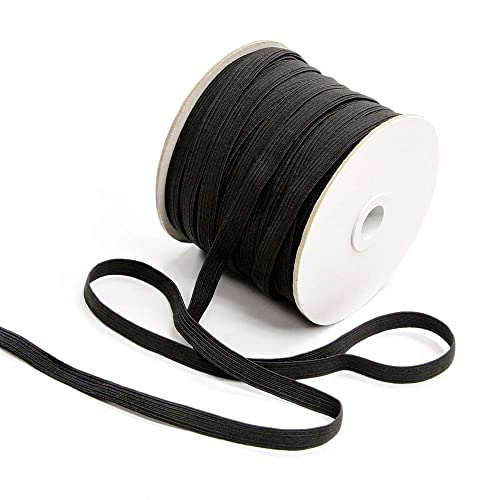 50 Yard Roll of 10mm Braided Black Elastic