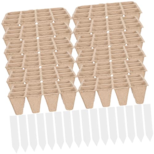 JOINPAYA 1 Juego Juego De Macetas De Vivero Planta Creciente Bandeja De Germinación Taza De Plántulas De Pulpa Taza De Cultivo De Invernadero Accesorios De Jardineria De Polivinilo