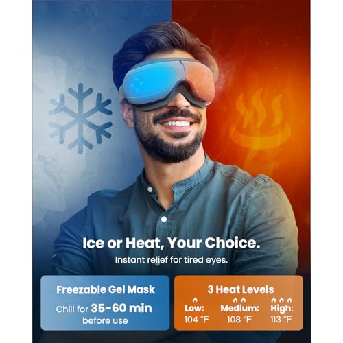 EyeOasis 2 Eye Massager with Heat and Cooling for Migraines - FSA/HSA Eligible
