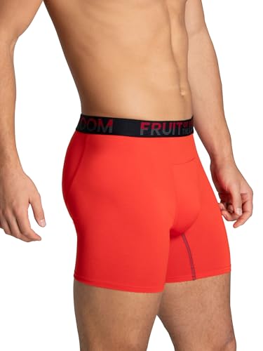 Fruit of the Loom Men's 4-Way Stretch Boxer Briefs | Lightweight & Moisture Wicking Underwear | Long, Regular Leg & Trunk3