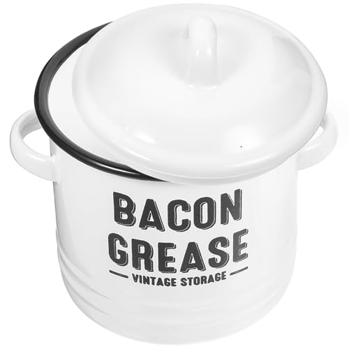 Marmite rétro en émail Tofficu pour conserver le saindoux à la maison - 2