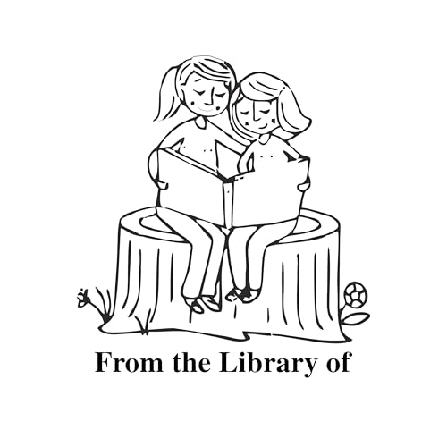 Image of Kunya Personalised Book Stamp with Your Name(3.5 cm Dia), customised for Stamping Books for Readers, Great Gift for booklovers, Kids, Teachers (Co-Reader)