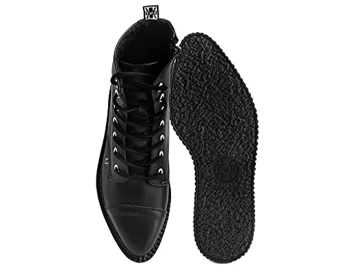 T.U.K. Black TUKskin Pointed Lace Up Creeper Boots for Men & Women, 7 Eye Low Platform Boot3