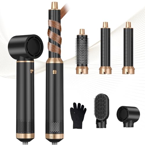 Blow Dryer Brush 5 in 1 Negative Ion Hair Dryer Brush Set Upgrade Hot Air Brush Air Styler Curling Wrap Air Curler