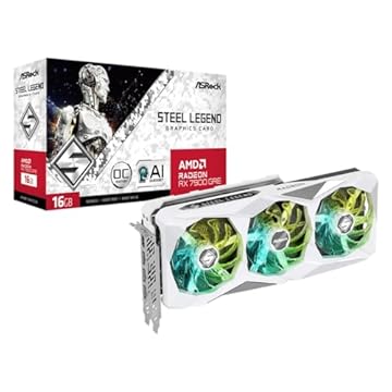 Placa de Vídeo ASRock AMD Radeon RX 7900 GRE Steel Legend OC, 16GB, GDDR6, 256-Bit, Branco