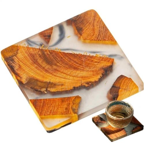 Dessous de verre en bois pour table basse et tapis de boisson résistant