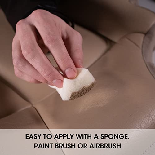 Image of Furniture Clinic Leather Repair Paint | 2-in-1 Seal and Color | Use on Scratches, Tears, and Holes in Car Seats, Furniture | Quick and Easy Leather Repair Kit for Furniture (Beige, 500ml / 17oz)