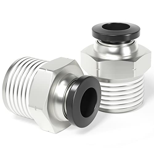 Image of TAILONZ 8mm Tube OD x 1 /2 inch NPT Male Straight Push to Connect Fitting 10pcs