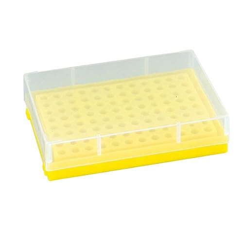 Miniatura 5 de Estante de tubo de plástico para tubo de micro centrífuga de 0.0 fl oz, estante de PCR de 96 pocillos, colores surtidos, paquete de 3