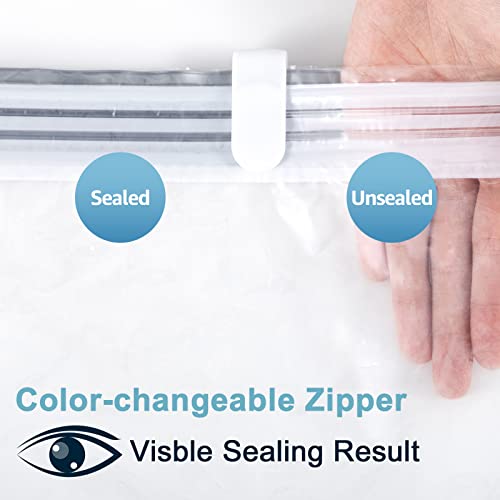 Clevhom Hanging Vacuum Storage Bags, Space Saver Bags, Vacuum Sealed Bags For Clothes Coats Jackets, 6 Pack Of 53X27.6 Inch, Clothes Storage Bags #TOP5