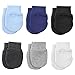 6 Paar Babyhandschuhe Baumwolle Fäustlinge Anti-Grab Fäustlinge für 0-6 Monate Baby Jungen und Mädchen(Blau, Marineblau, Schwarz, Grau, Dunkelgrau, Weiß)