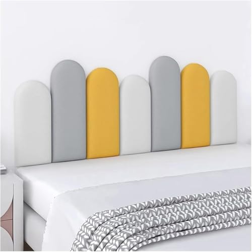 Paneles de pared acolchados, acolchado 3D anticolisión para niños, autoadhesivo, cabecero acolchado para dormitorios de estudiantes, protección de decoración de dormitorio (78.7 x 21.7 pulgadas)
