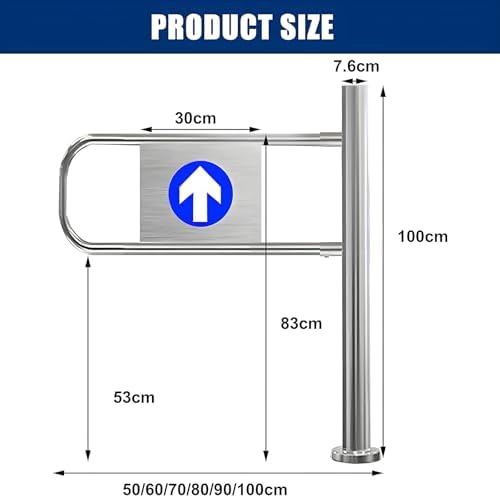 Automatic Closing Safety Swing Gate - Durable Spring-Loaded One-Way Door for Child Safety, Pet Barrier, Supermarkets, Malls, Playgrounds - Easy Installation, Indoor/Outdoor Use