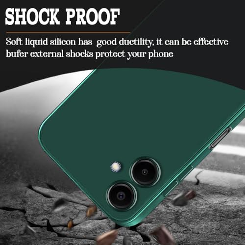 Image of Back Cover for Samsung Galaxy A06 4G / A06 5G | Full Camera Protection | Premium Liquid Silicon Case | Flexible Bumper Case for Samsung Galaxy A06 4G / A06 5G (Green)