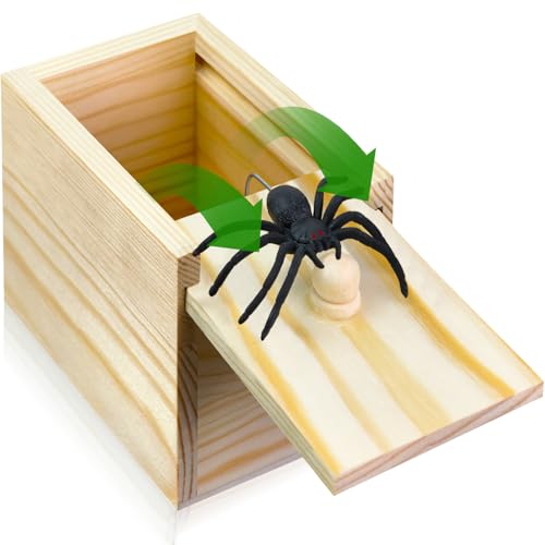 PARNIXS Surprise Spider Prank Box，Handcrafted Spider in a Box Stocking Stuffers,New Year's...