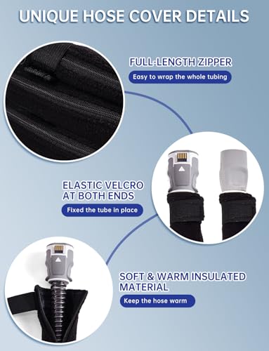 Image of 6.4ft CPAP Hose Cover for Resmed Airsense 11 Heated Tubing, Helps Reduce Condensation & Noise While Sleep, CPAP Insulated Tube Cover, CPAP Hose Wrap with Full Zipper, Airsense 11 Tubing Supplies