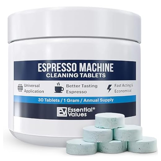 Essential Values Espresso Machine Cleaning Tablets (30 Tablets), Compatible with Jura, Miele, and Breville Espresso Machines - Made in USA