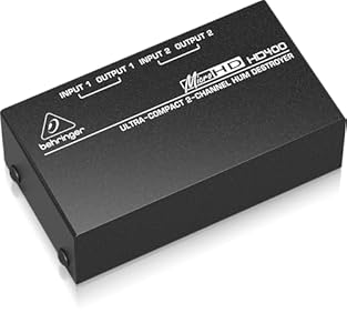 Effective Hum Removal – Designed to safely eliminate ground loop hum that can cause buzzing in your audio setup for a cleaner signal. 2-Channel Operation – Process two mono signals or one stereo source at once, ideal for hi-fi systems, mixers, and ho...