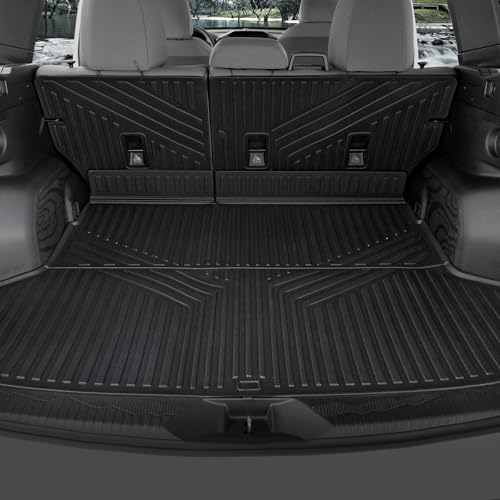 Illuminated Cargo Sill - 2019-2024 Subaru Ascent 6 GALVAGNITE Cargo Mat for 2025 2026 Subaru Forester, Full Coverage All Weather TPE Cargo Liner Trunk Mat with Backrest Mat for Subaru Forester Accessories (Gas Only)