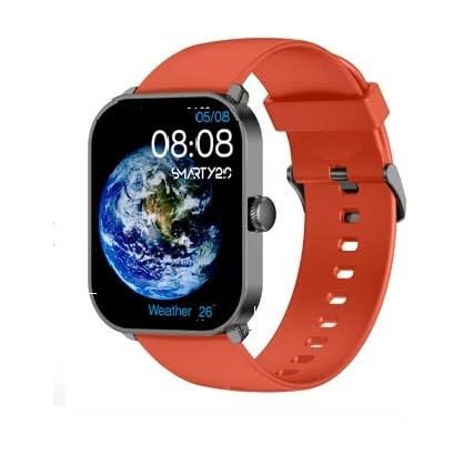 Smartwatch NADIR Homme Smarty 2.0 Suivi Sportif Précis Écran Amoled Lisible Bracelet Rouge
