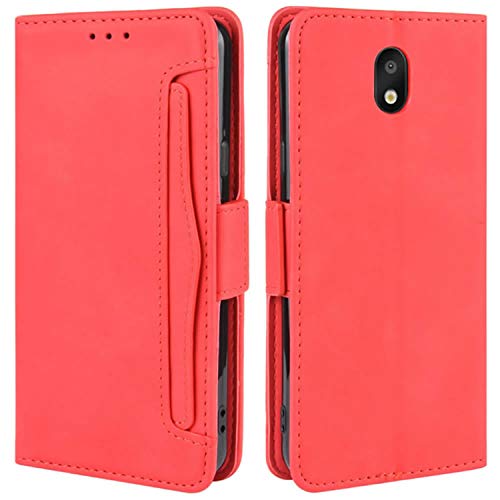 HualuBro Funda para LG K30 2019, Carcasa PU Cuero Libro con ID Tarjeta Tragamonedas Soporte de Flip Cover Estuche de Cierre Magnético para LG K30 2019 Case (Rojo)