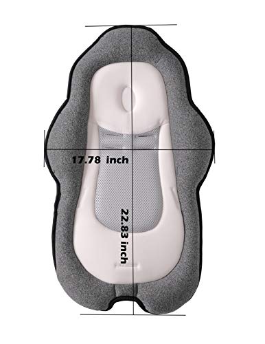 G Ganen Baby Cozycushion Sleeping Cushion Comfort Support Cushion Stroller and Seat Comfort Cushion (Gray) - Thumbnail 4