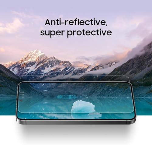 Image of Samsung Galaxy S24 Anti-Reflecting Phone Full Screen Protector, Front Display Protective Film Shield, Anti Scratch Protection, Dustproof, US Version, EF-US921CTEGUS, Transparent