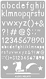 Limpiar con agua y jabón Aleks Melnyk #34.3 Plantillas Stencils de Metal para estarcir/Abecedario, Letters, Letras, Alfabeto, Numeros/para Arte Manualidades y decoración/Plantillas para Estarcidos/Bricolaje, DIY