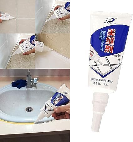 ERITIN Repair Filler Tube Waterproof Tile Gap/Crack/Grout Filler Water Resistant Silicone Sealant for Bathroom & Kitchen Tile And DIY Home Sink Gaps/Tiles Gaps/Grouts (180 Ml White) 2